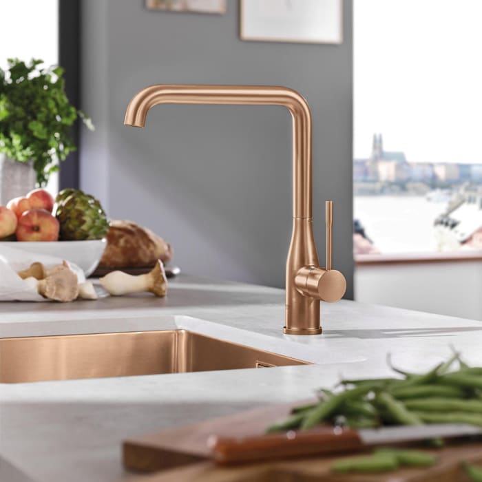 GROHE Essence New Einhand-Spültischbatterie mit herausziehbarer Dual Spülbrause