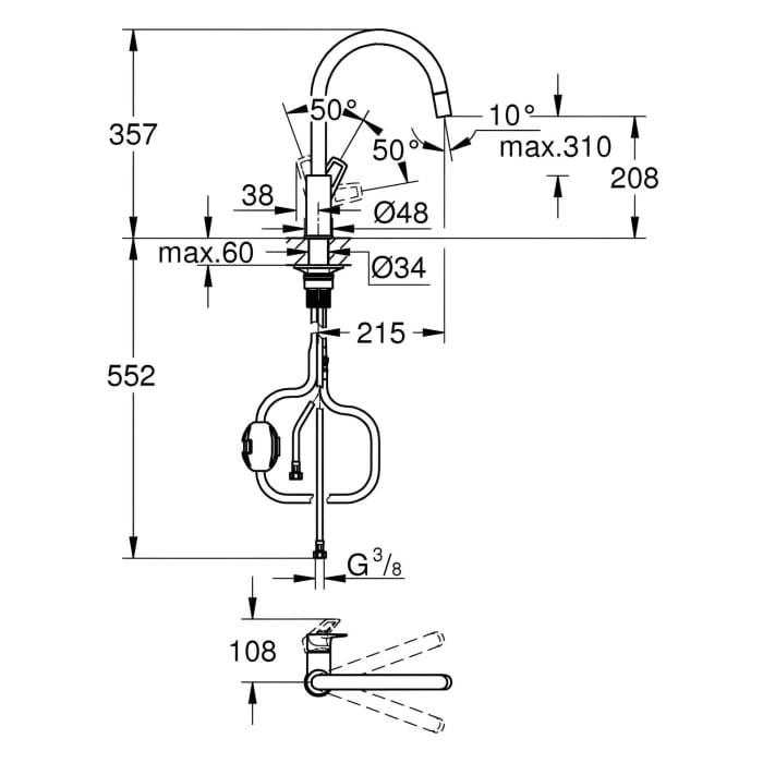 GROHE Start Loop Einhand-Spültischbatterie