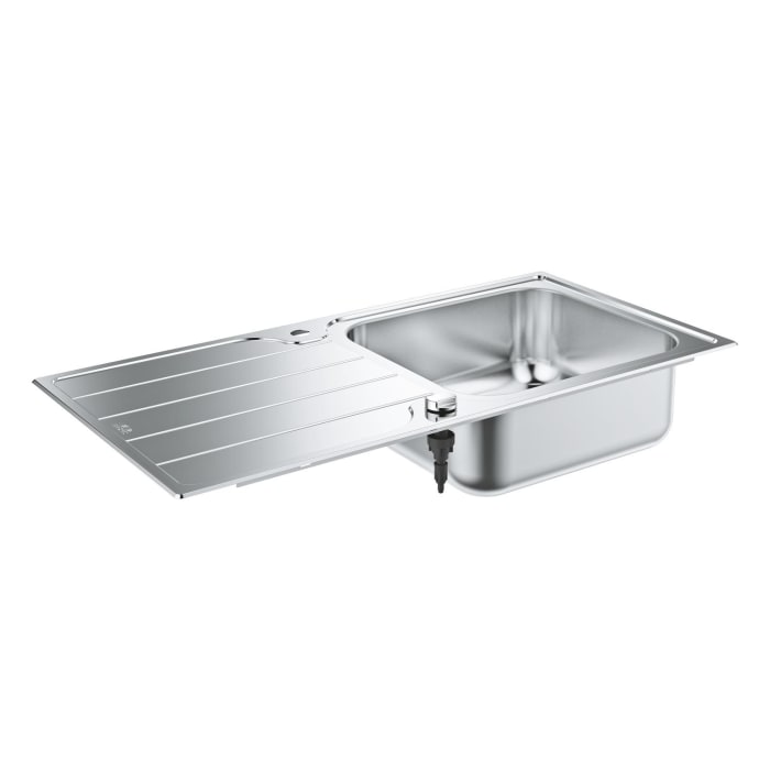 GROHE K500 Edelstahl-Einbauspüle 100 x 50 cm mit Abtropffläche, reversible