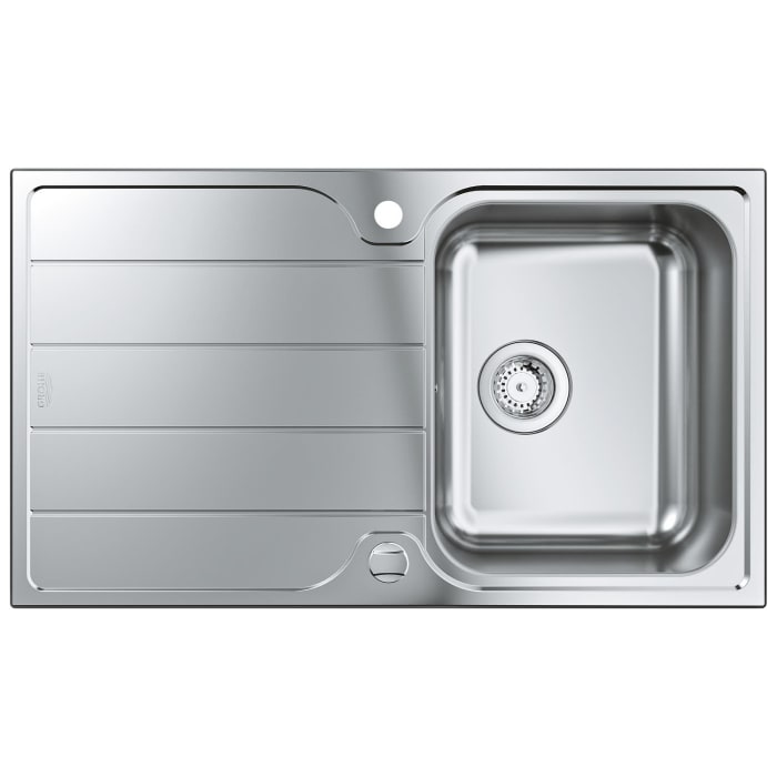 GROHE K500 Edelstahl-Einbauspüle 86 x 50 mit Abtropffläche, reversible