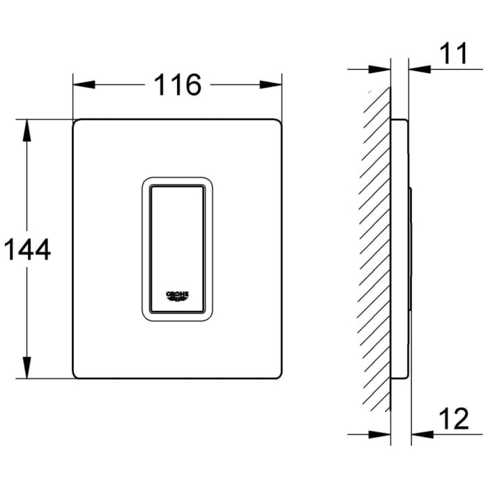 GROHE Skate Cosmopolitan Urinal Betätigungsplatte