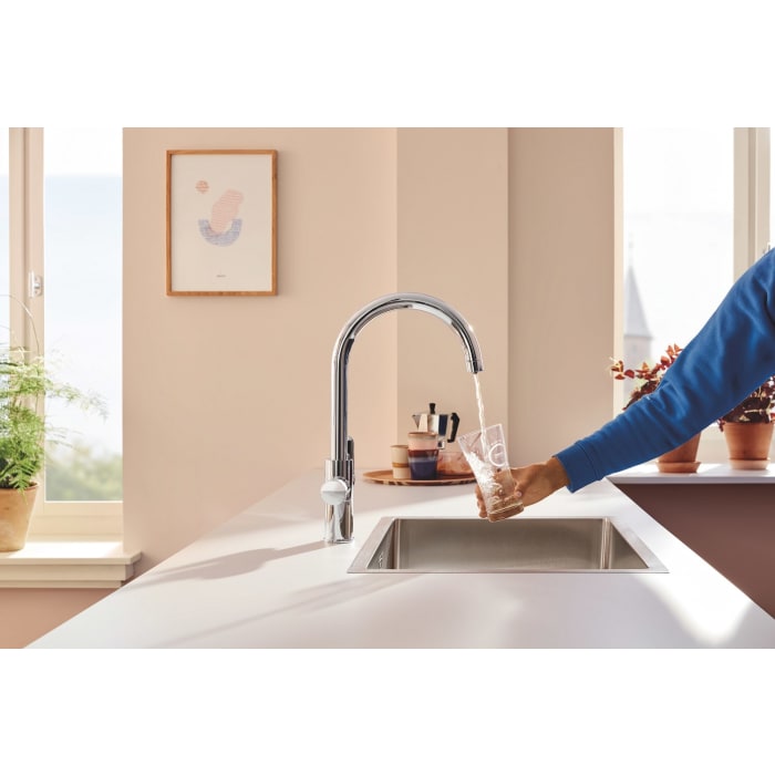 GROHE Blue Pure StartCurve Einhand-Spültischarmatur Starter Set mit Mini Aktivkohlefilter