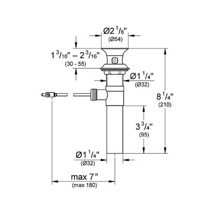 GROHE Excenter-Ablaufgarnitur