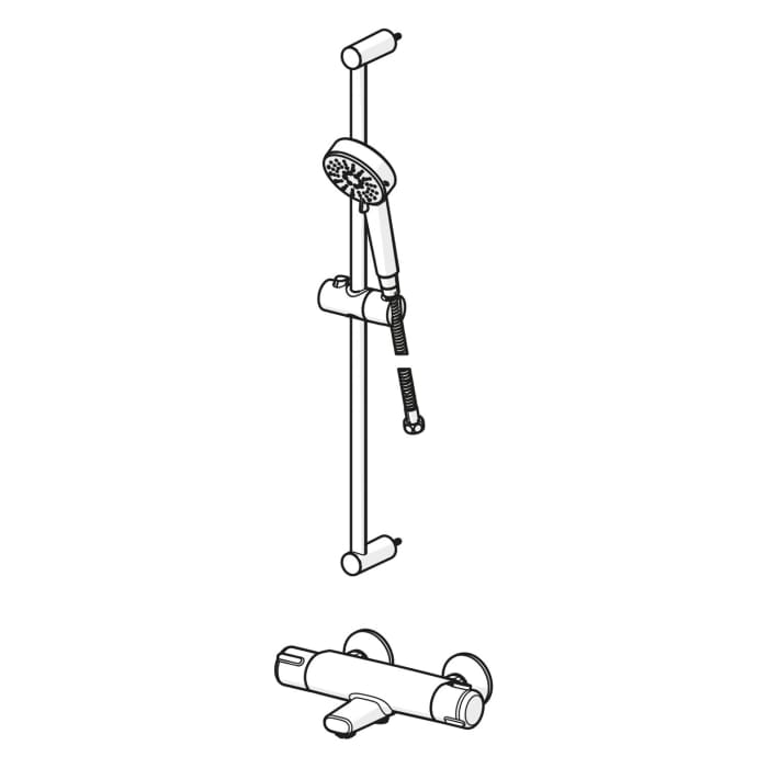 Hansa HANSABASIC Thermostat-Wannen- und Brausearmatur