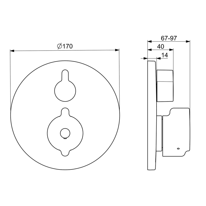 Hansa HANSACLINICA Fertigmontageset für Brausebatterie