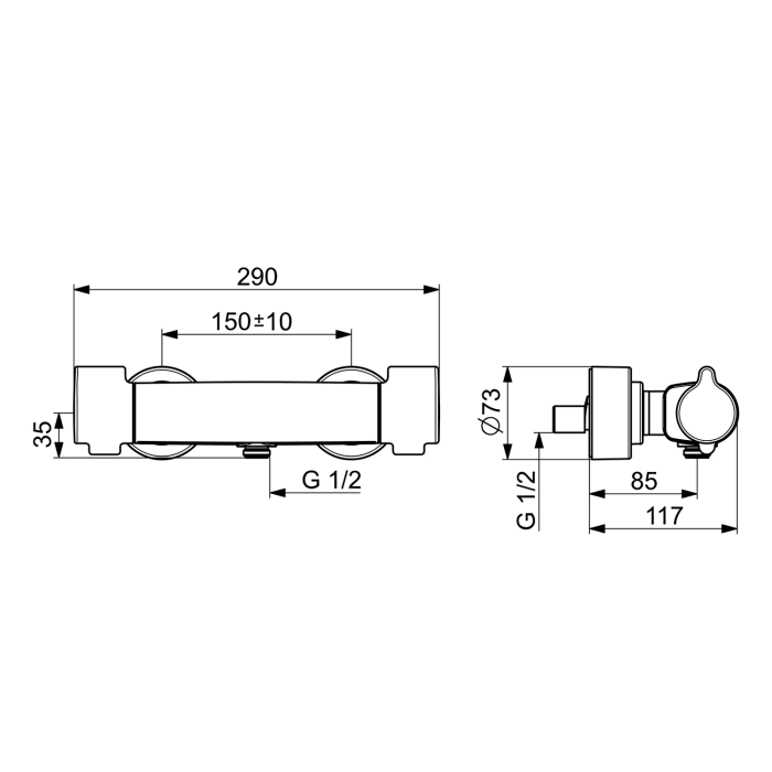 Hansa HANSACLINICA Brausebatterie