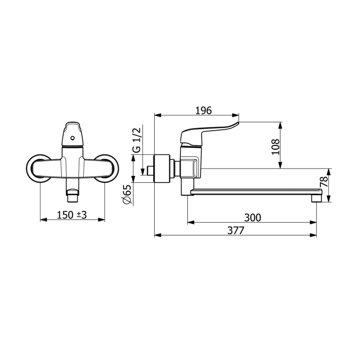 Hansa HANSACLINICA Einhebelmischer Waschtischbatterie