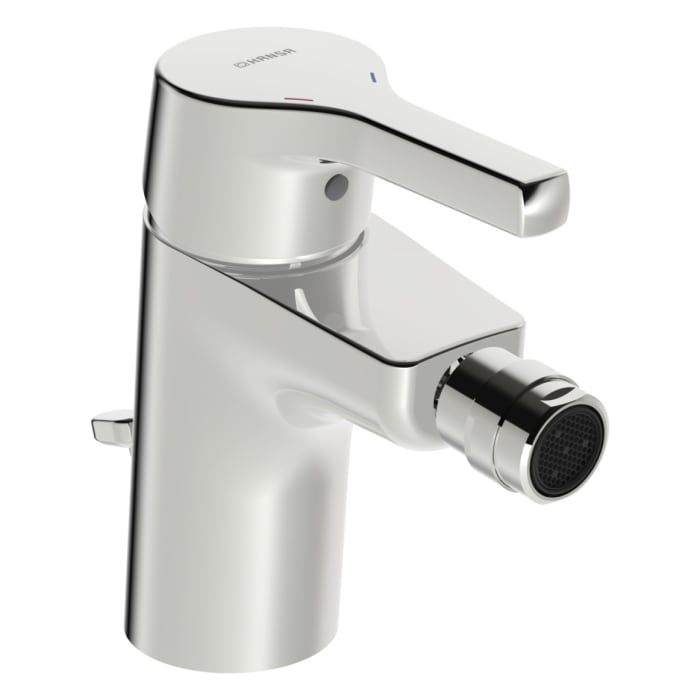 Hansa HANSAPALENO Einhebelmischer Bidethbatterie Ablaufgarnitur mit Zugstange