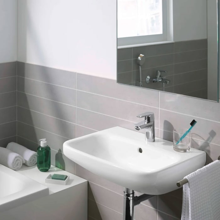 Hansa HANSAPOLO Waschtisch-Einhand-Einlochbatterie mit Ablaufgarnitur