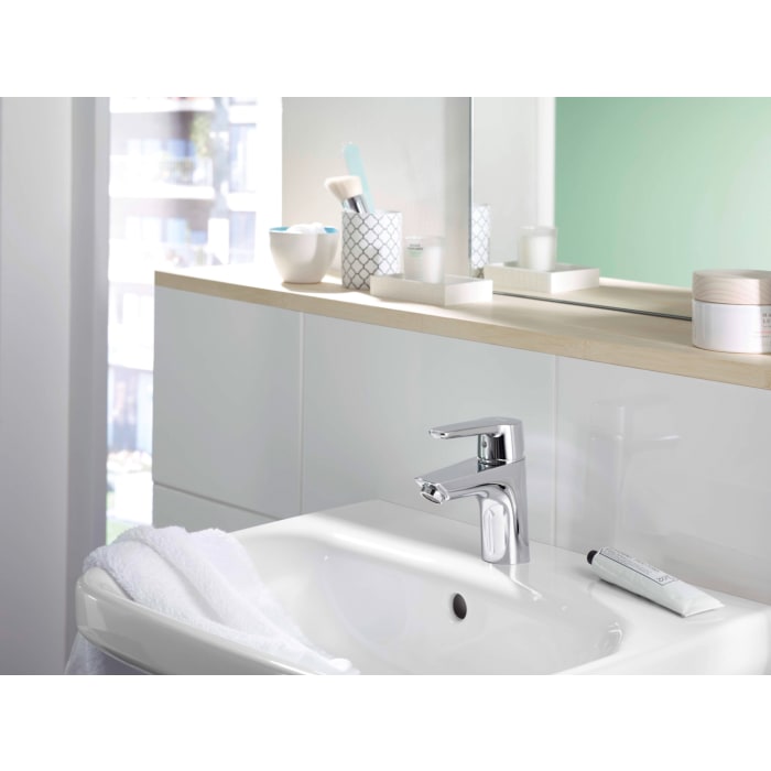 Hansa HANSAPOLO Einhebelmischer Waschtischbatterie Zugstangen-Ablaufgarnitur