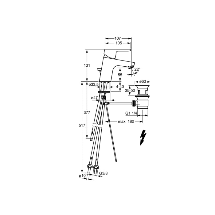Hansa HANSAPRIMO Waschtisch Einhandbatterie, Niederdruck