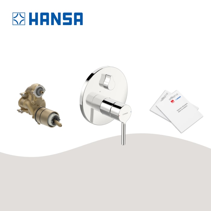 Hansa HANSAVANTIS Einhand-Wannen-Funktionseinheit, Rosette rund, Pinhebel