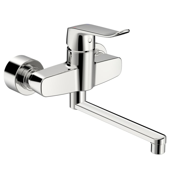 Hansa HANSACLINICA Waschtisch-Einhebelmischer 2-Loch Wandmontage, 27,7 cm Ausladung