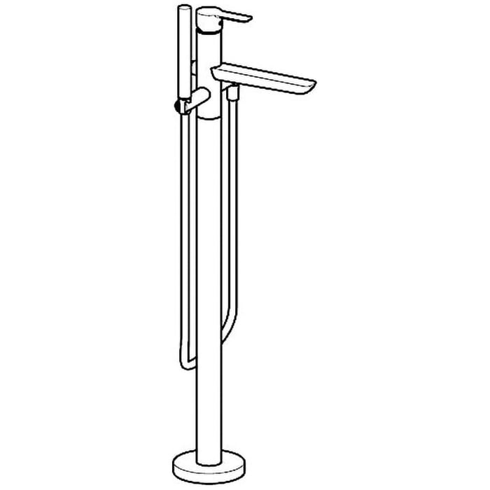 Hansa HANSALIGNA Einhand-Wannenbatterie, bodenstehend