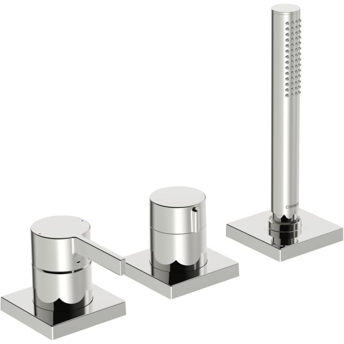Hansa HANSALOFT Fertigmontageset für 3-Loch-Einbausets, Rosette eckig