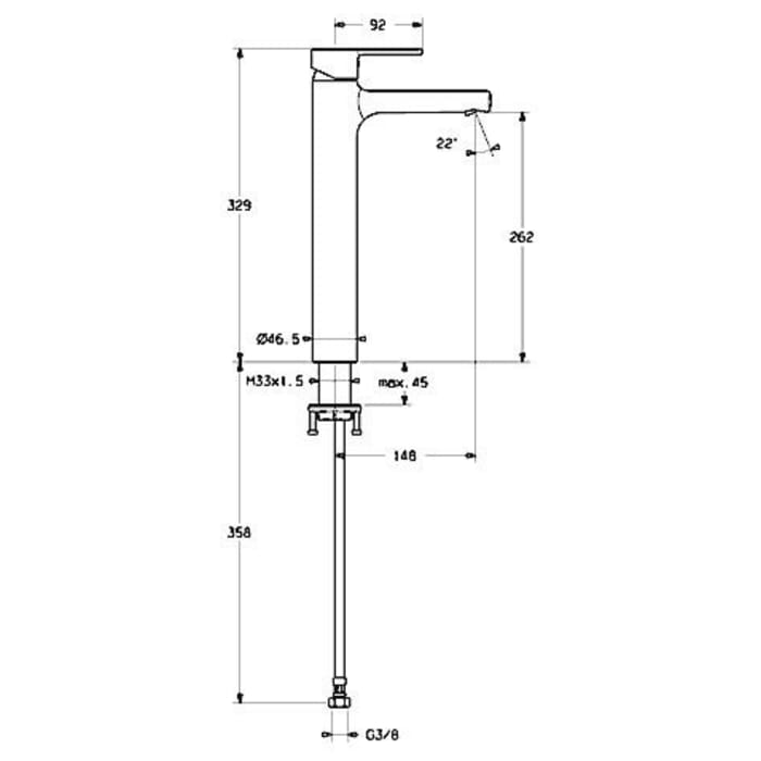Hansa HANSARONDA Waschtisch-Einhand-Einlochbatterie