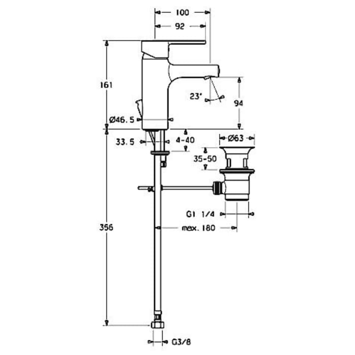 Hansa HANSARONDA Waschtisch-Einhand-Einlochbatterie