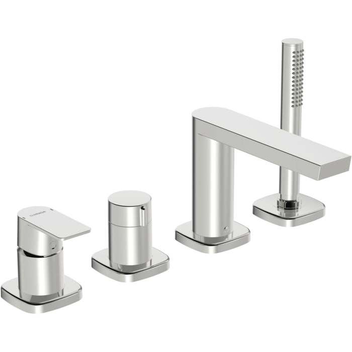 Hansa HANSASTELA Fertigmontageset Einhandmischer 4-Loch, Rosette soft edge