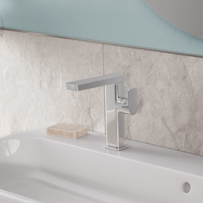 Hansa HANSASTELA Waschtisch-Einhand-Einlochbatterie, mit Ablaufgarnitur