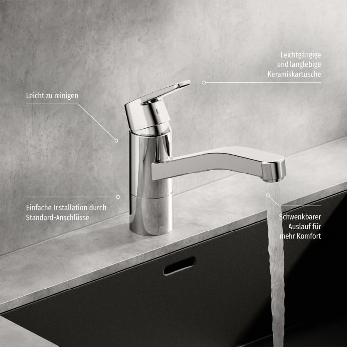 Hansa HANSAPOLO Spültisch-Einhand-Einlochbatterie DN15