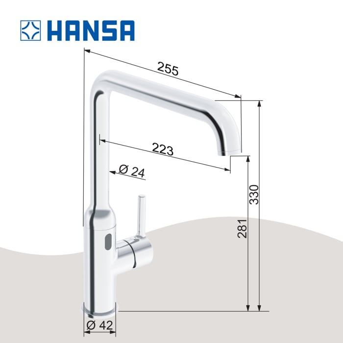 Hansa HANSAVANTIS Style Hybrid Einhebel-Küchenarmatur 230/9 V, Bluetooth