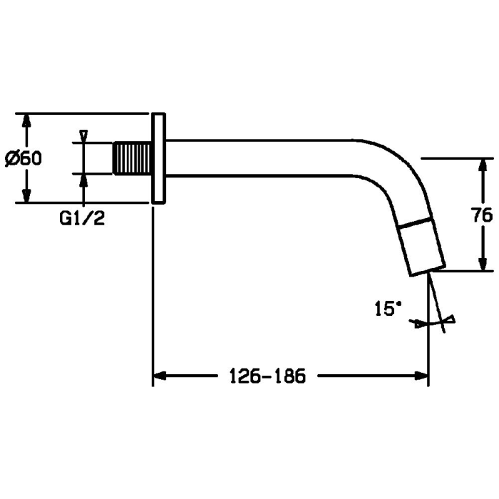 Hansa HANSANOVA Style Waschtisch-Wandauslaufventil