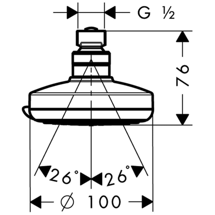 hansgrohe Croma 100 Kopfbrause Vario EcoSmart