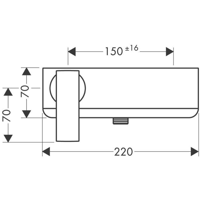 AXOR Citterio Einhebel-Brausenmischer DN15 Aufputzmontage