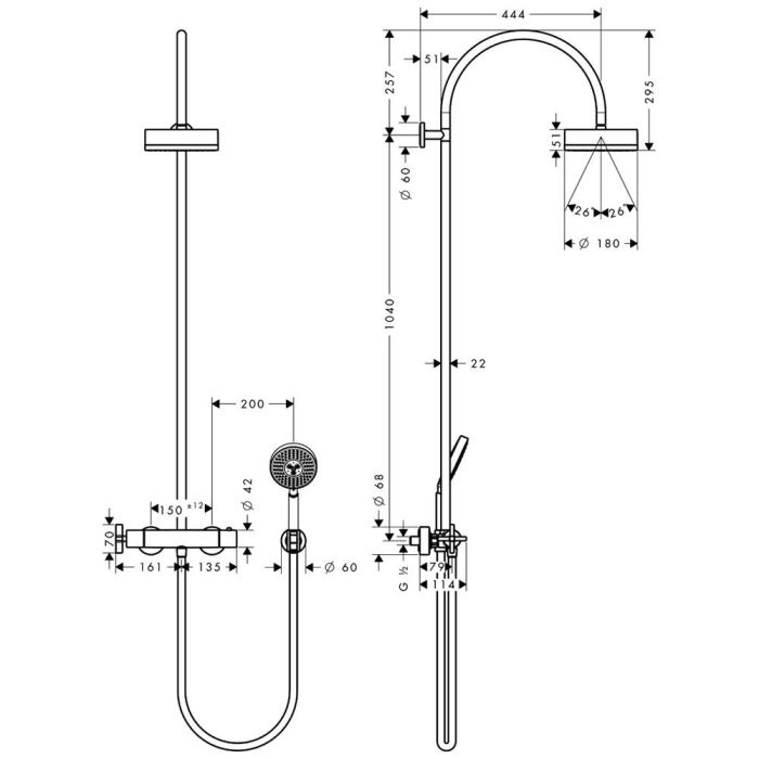 AXOR Citterio Showerpipe