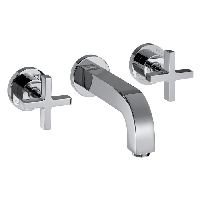 AXOR Citterio 3-Loch Waschtisch-Wandarmatur Kreuzgriffe ohne Platte