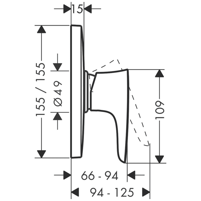 hansgrohe PuraVida Einhebel-Brausemischer Unterputz