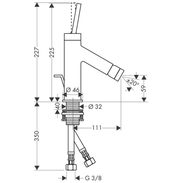 AXOR Starck Einhebel Bidetmischer