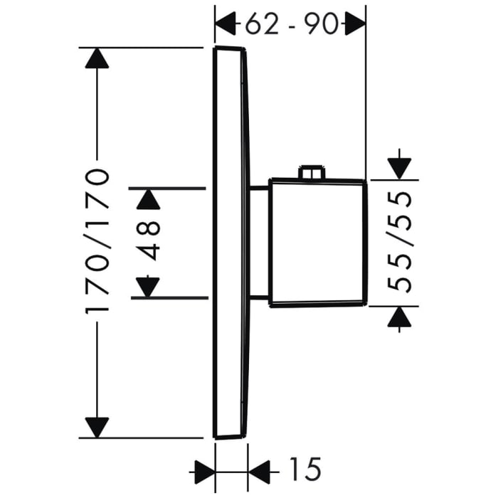 AXOR Urquiola Highflow Thermostat Unterputz