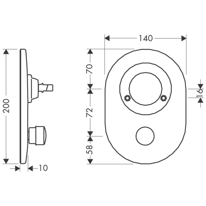 hansgrohe Umrüstset Kugel auf M3 Kartusche für Wannenmischer