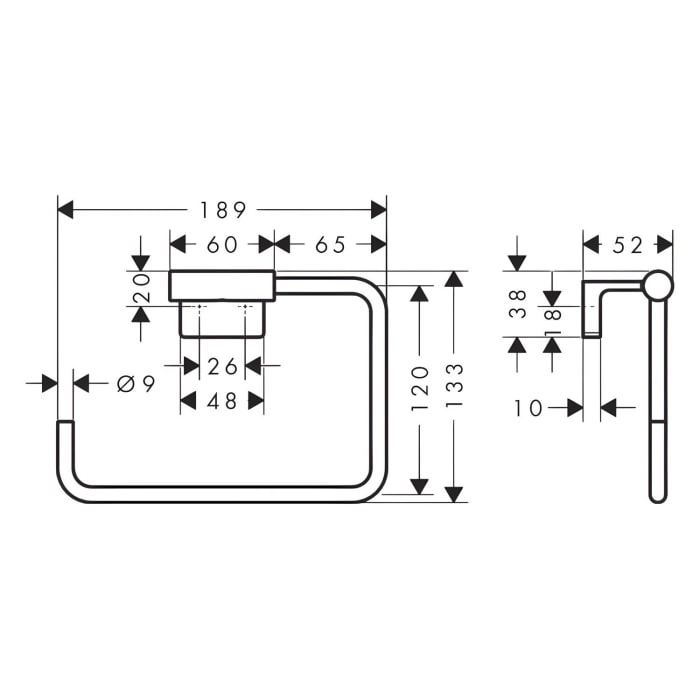 hansgrohe AddStoris S Handtuchring