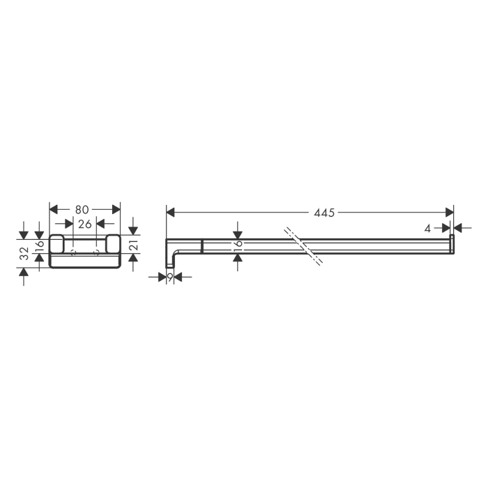 hansgrohe AddStoris Handtuchhalter zweiarmig