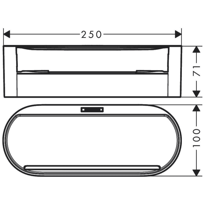 hansgrohe WallStoris Ablagekorb tief