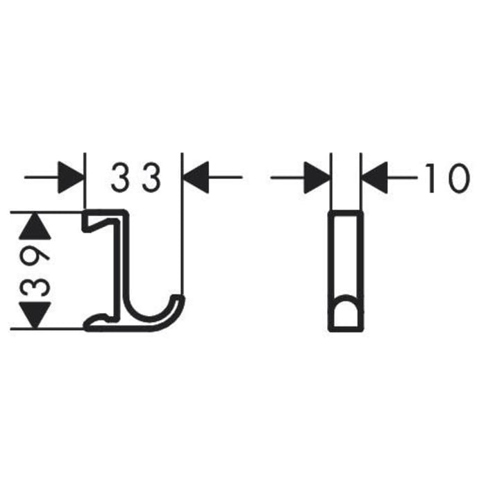 hansgrohe WallStoris Handtuchhaken schmal