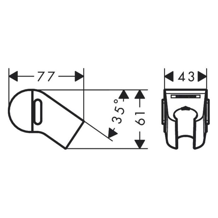 hansgrohe WallStoris Planet Edition Push-Duschkopfhalterung