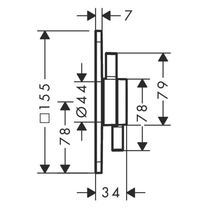 hansgrohe DuoTurn Q Mischer Unterputz für 1 Funktion