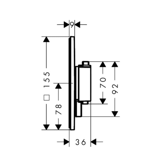 hansgrohe Ecostat Comfort E Thermostat Unterputz für 2 Funktionen