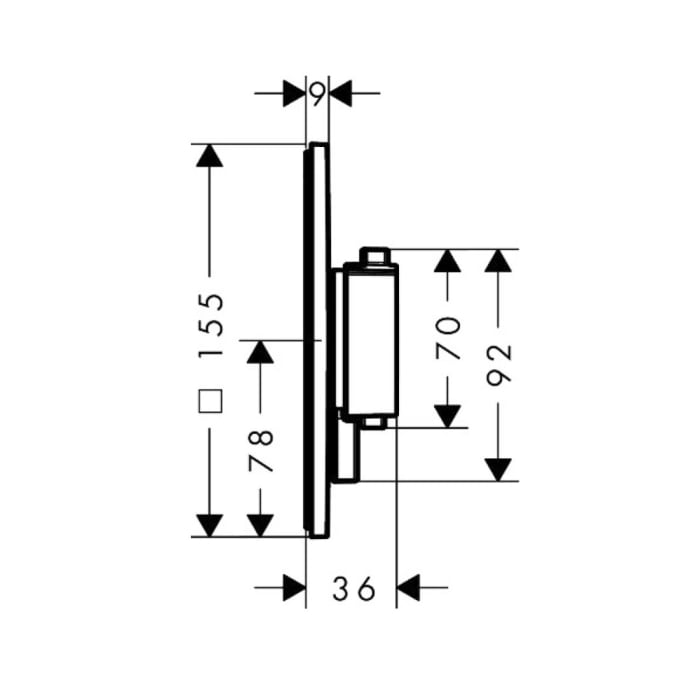 hansgrohe Ecostat Comfort Q Thermostat Unterputz für 1 Funktion