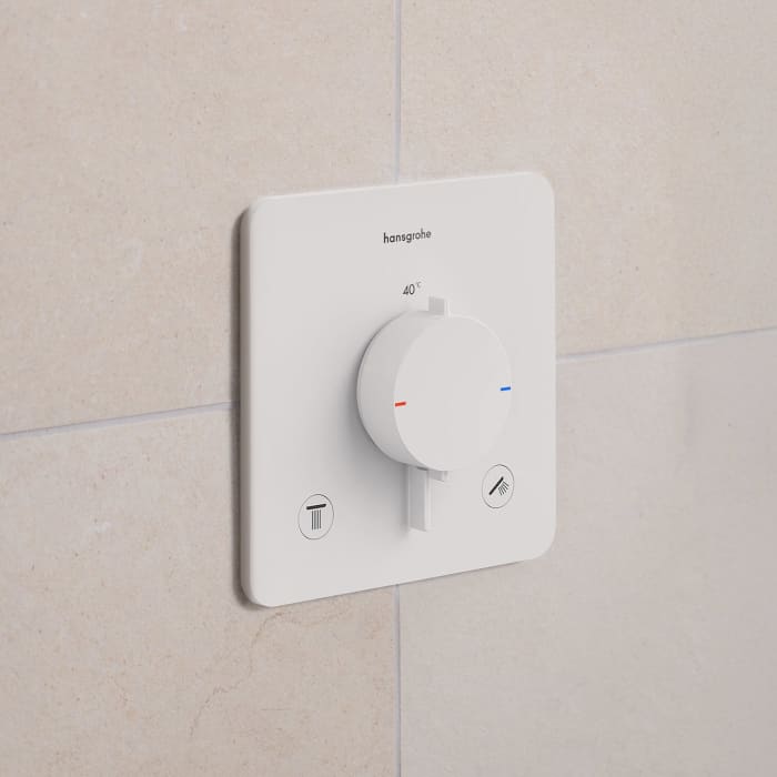 hansgrohe Ecostat Comfort Q Thermostat Unterputz für 2 Funktionen mit integrierter Sicherungskombination nach EN1717