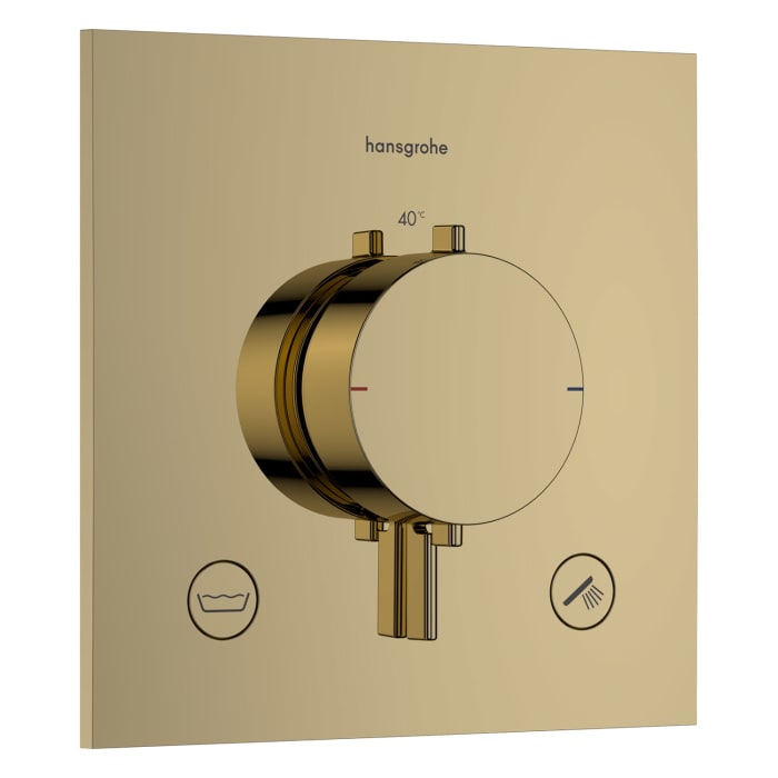 hansgrohe Ecostat Comfort E Thermostat Unterputz für 2 Funktionen mit integrierter Sicherungskombination nach EN1717