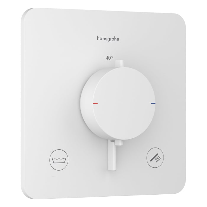 hansgrohe Ecostat Comfort Q Thermostat Unterputz für 2 Funktionen mit integrierter Sicherungskombination nach EN1717