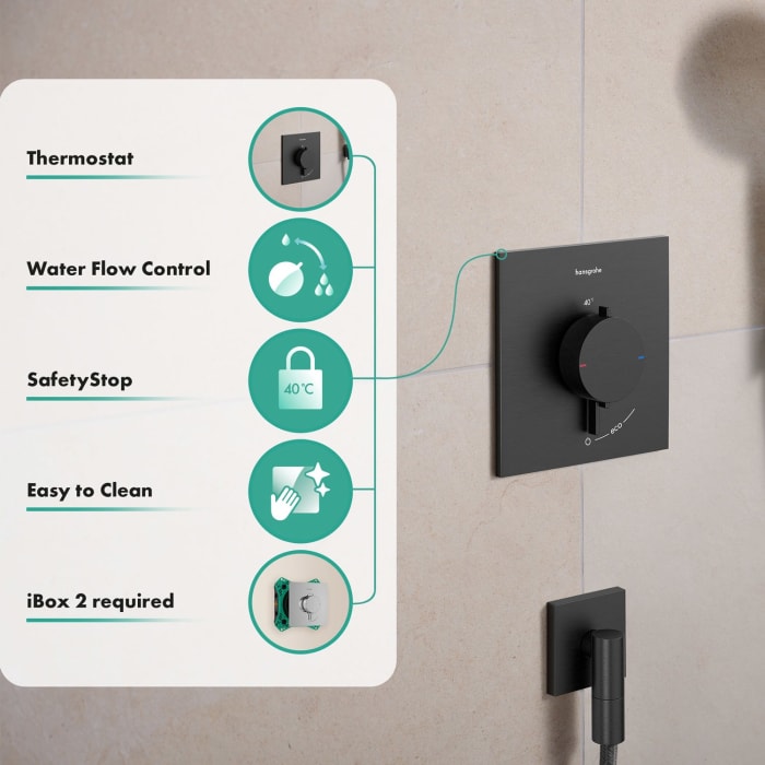 hansgrohe Ecostat Comfort E Thermostat Unterputz für 1 Funktion