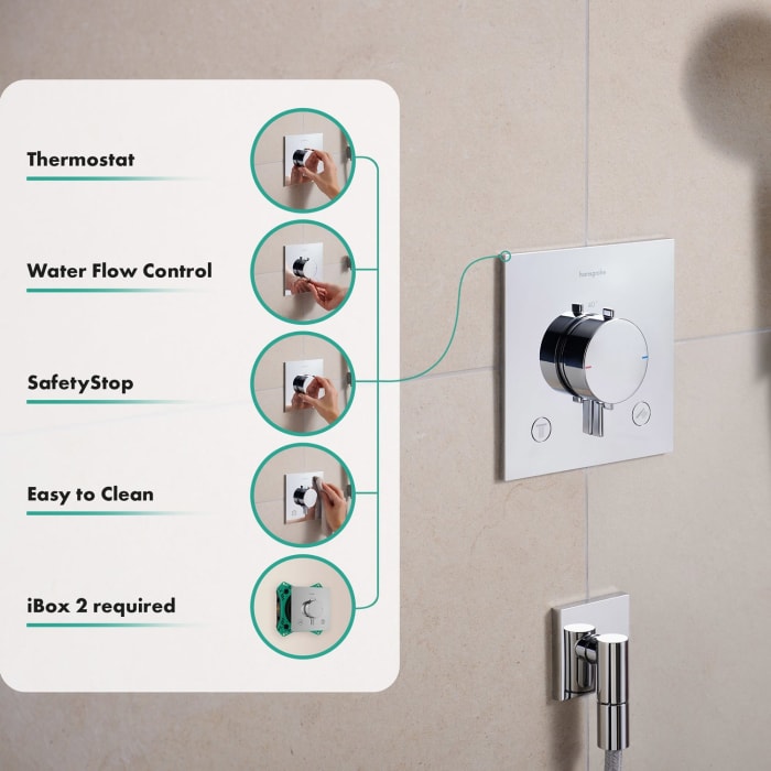 hansgrohe Ecostat Comfort E Thermostat Unterputz für 2 Funktionen