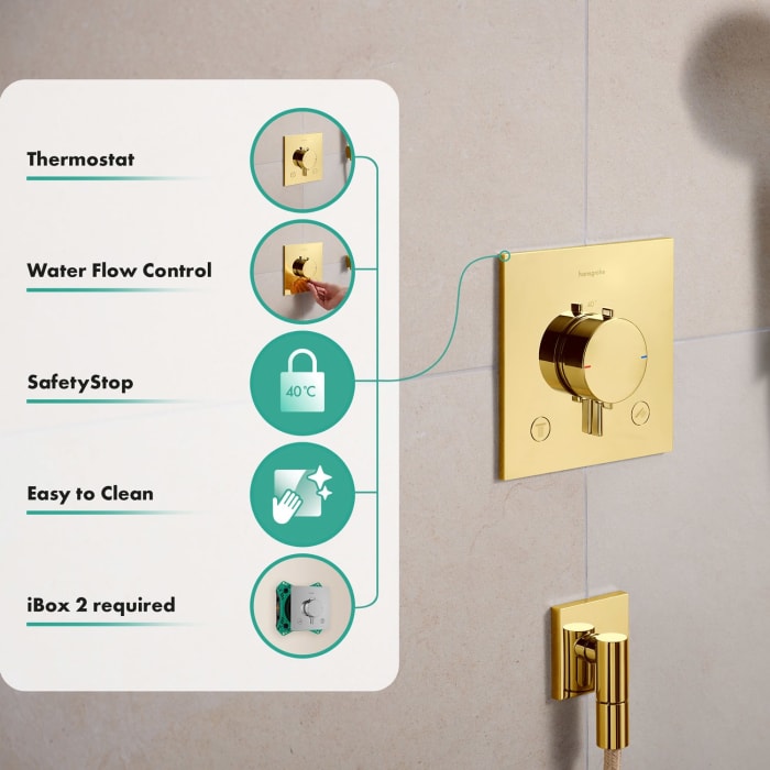 hansgrohe Ecostat Comfort E Thermostat Unterputz für 2 Funktionen
