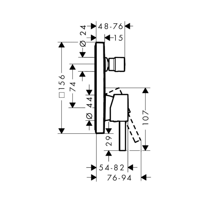 hansgrohe Finoris Einhebel-Wannenarmatur Unterputz