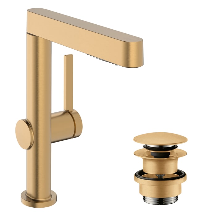 hansgrohe Finoris Einhebel-Waschtischarmatur 230 mit Schwenkauslauf und Push-Open Ablaufgarnitur